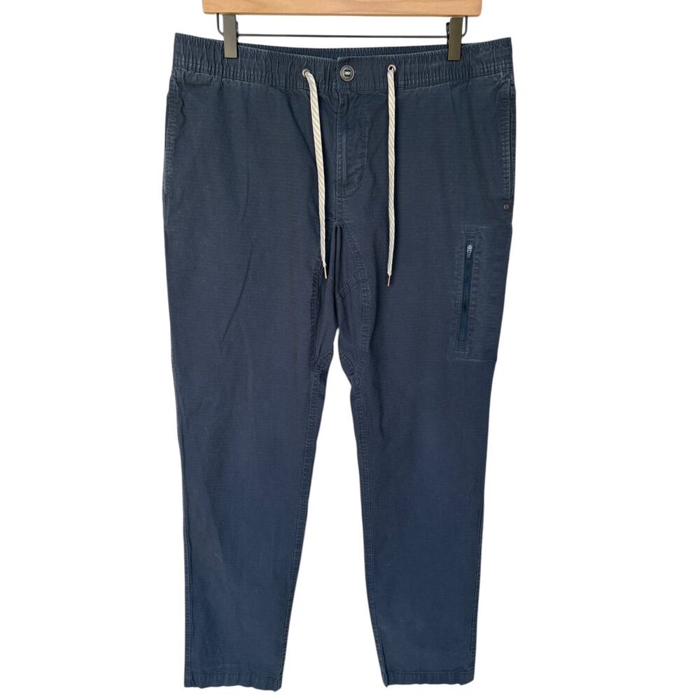Vuori Mens Dark Blue Ripstop Mid-Rise Cotton Blend Active Pants size XL